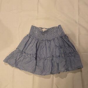 Chic Blue Striped Mini Skirt